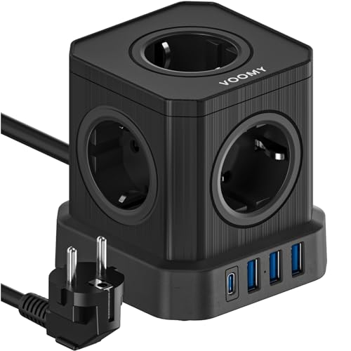 Extensão Elétrica VOOMY 9 em 1 (4000 W - 2 m) Voomy - Fios e cabos elétricos - extensão elétrica, voomy, 9 em 1, 4000 W, 2m