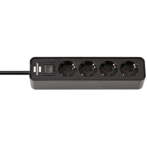 Extensão Elétrica BRENNENSTUHL 1150960 (4 Tomadas - Tipo F - Preto) Brennenstuhl - Filtros de linha e supressores de surtos - 4 tomadas, interruptor iluminado, preto, 15m