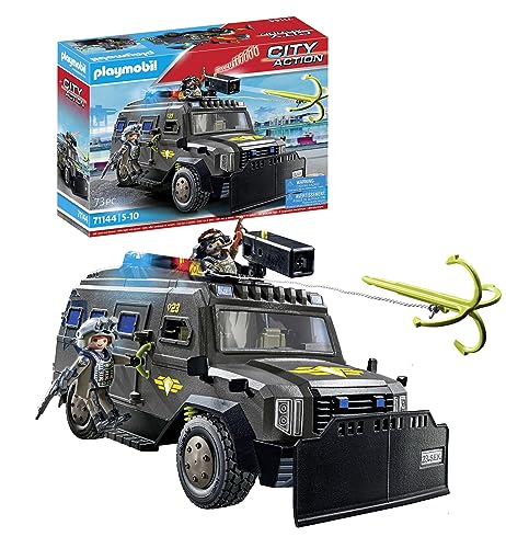 Playmobil City Action 71144 veículo de brincar PLAYMOBIL - Brinquedos - luz, som, torre rotativa, polícia