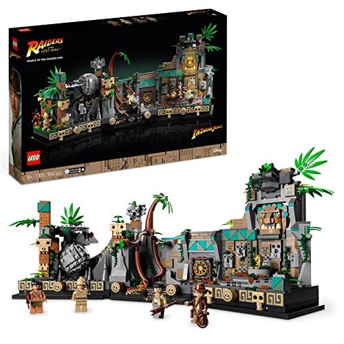 LEGO Indiana Jones - O Templo do Idolo de Ouro (Idade Mínima: 18) LEGO - Blocos de encaixe - lego, templo do idolo de ouro, indiana jones, pedestal giratório, derrubar parede, minifiguras