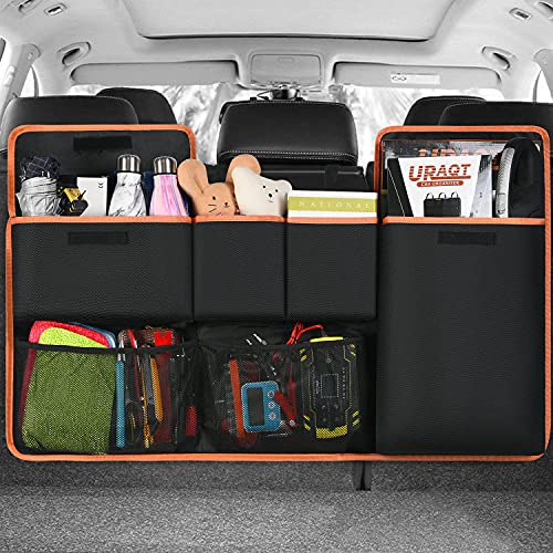 Organizador URAQT com 6 bolsos (Preto - Poliéster) URAQT - Organizadores de veículos - 6 bolsos, poliéster, preto