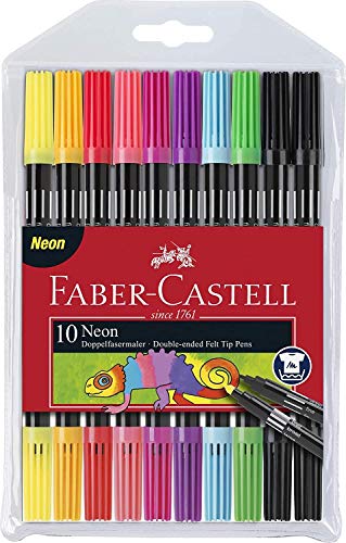Faber Castell 151109 caneta de feltro Preto, Azul, Verde, Vermelho, Amarelo 5 peça(s) Faber-Castell - Canetas - caneta, feltro, 5 peças, cores brilhantes