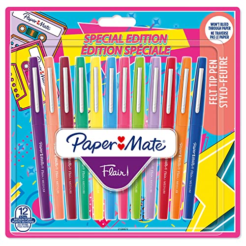 Caneta Fineliner FLAIR Tendance Retro (Multicor) Newell Brands - Canetas - multicor, ponta de fibra, retro, resistente ao frio