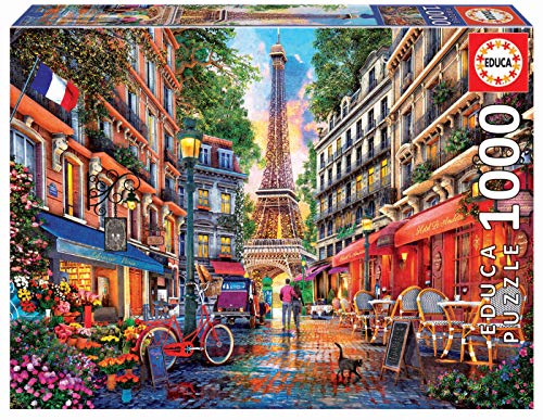 Puzzle EDUCA BORRAS Paris (Idade Mínima: 12 Anos - 1000 Peças) EDUCA - Quebra-cabeças de encaixar - 1000 peças, cartão, imagens vivas, cores brilhantes