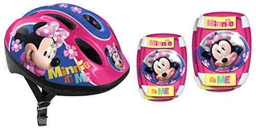Conjunto de acessórios para crianças DISNEY Minnie Disney - Capacetes de bicicleta - capacete, proteções, ajustável, ventilação