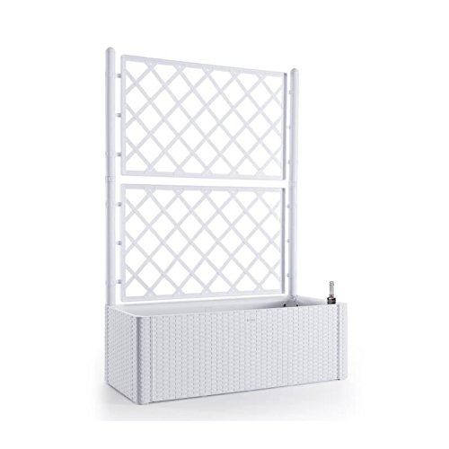 Floreira STEFANPLAST Branco (100 x 43 x H 142 cm; 90 + 6,5 L) Stefanplast - Móveis de exterior - 100 x 43 cm, 90 + 6,5 L, indicador, reservatório