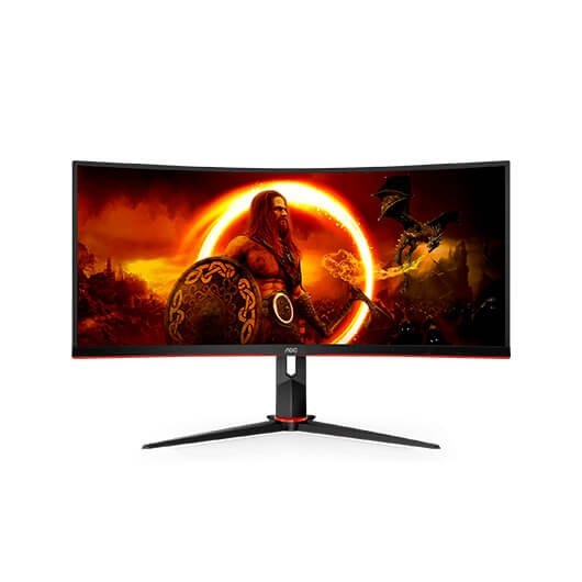 Monitor Gaming Curvo AOC CU34G2X/BK (34'' - 4 ms - 144 Hz) AOC - Monitores de computador - curvo, 34 polegadas, 4 ms, 144 hz