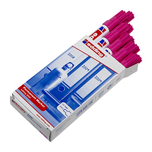 Caneta de Tinta Permanente EDDING 3000 Rose Edding - Marcadores e marcadores de texto - permanente, tinta rápida, desenho, ponta de borracha