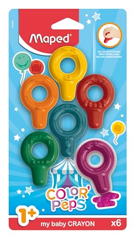 Lápis de Cor MAPED Color'Peps Baby (6 Un) Maped - Livros - 6 unidades, fácil segurar, traço médio, capacidade cobertura