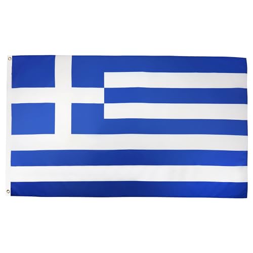Bandeiira AZ FLAG Bandeira da Grécia (90x150 cm) AZ FLAG - Bandeiras e cataventos - poliéster, ganchos metálicos, ojales, 90x150 cm
