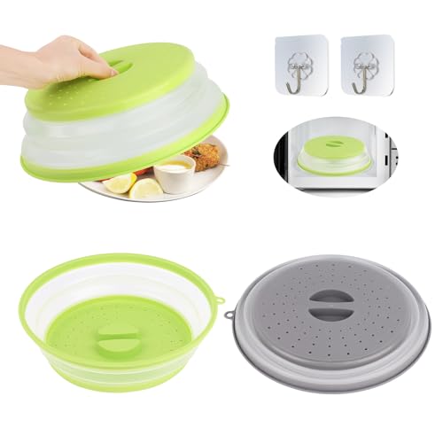 Tampa para micro-ondas 2 peças (Verde, Cinza) MXTIMWAN - Tampas para recipientes de comida - tampa, micro-ondas, verde, cinza