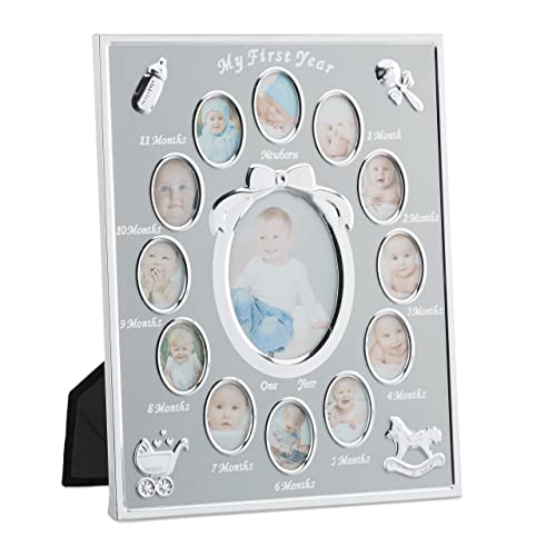Moldura para Fotografia Relaxdays 3000-0015 | Prateado Relaxdays - Porta-retratos - prateado, infantil, 3D, presente