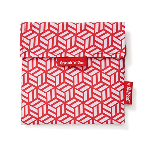Porta-Sandwich ROLL'EAT Snack N Go Vermelho Rolleat - Sacos de armazenamento de alimentos - porta-sandwich, compacto, reutilizável, fácil de limpar