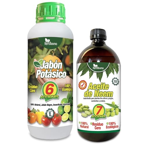 Fertibono JaboNeem Concentrado Jabón Potásico Y Aceite De Neem Extraído En Frío 1L + 250Ml FERTIBONO - Pesticidas - potássio, neem, concentrado