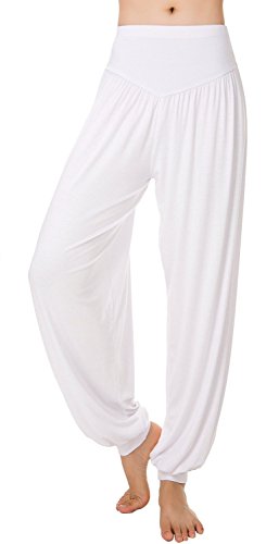 Calções para Mulher CLIONT 100% Modal Branco para Ioga (L) Cliont - Roupa - modal, branco, ioga, mulher
