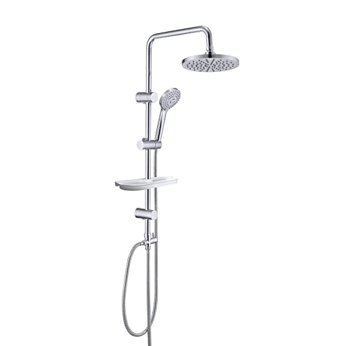 Conjunto de chuveiro GORBACH ABSD20cm (Cinzento - Aço inoxidável) Dylin GmbH - Colunas de chuveiro - cinzento, aço inoxidável, 20 cm