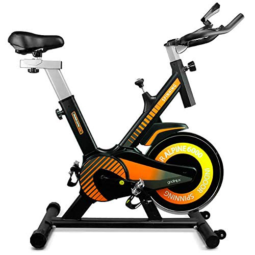 Bicicleta Estática GRIDINLUX Trainer Alpine 6000 (Preto - 68x106x117cm) gridinlux - Bicicletas de exercício - bicicleta estática, treino spinning, volante inércia 10 kg, monitor atividade, velocidade, revoluções minuto