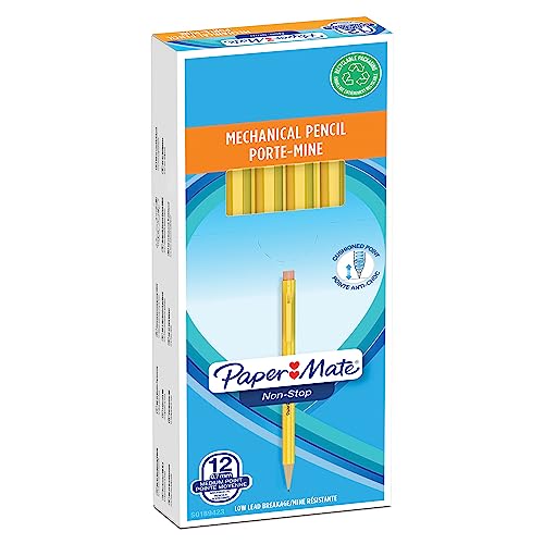 Esferográfica PAPERMATE Non-Stop 0.7mm HB No.2 Newell Rubbermaid - Lápis - 0.7mm, hb no.2, ponta resistente, mecanismo de rotação