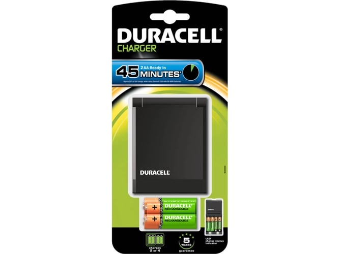 Carregador de Bateria DURACELL Speedy Charger Duracell - Baterias de uso geral - carregador, bateria, duracell, speedy charger, pilhas ni-mh aa/aaa, indicador LED