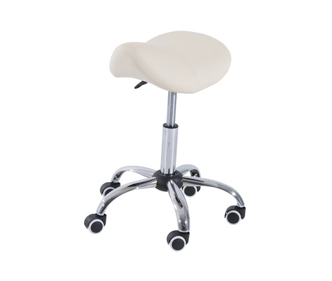 Cadeira de Escritório HOMCOM Branco (Braços Fixos) HOMCOM - Bancos de mesa e bar - cadeira escritorio, branco, braços fixos