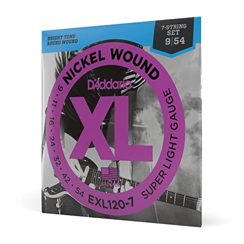 Set Cordas Guitarra Eletrica Elixir Exl120 7 Cords D'Addario - Acessórios para guitarra - cordas, guitarra elétrica, elixer, exl120, 7 cordas, som vibrante