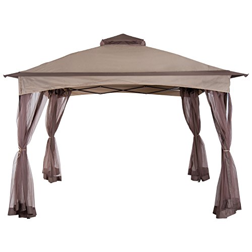 Tenda Dobrável Outsunny | 3.25x3.25m | Gazebo Pavilhão de Jantar Pavilhão de Jardim Telhado Duplo Outsunny - Móveis de exterior - dobrável, 3.25x3.25m, gazebo, pavilhão de jantar