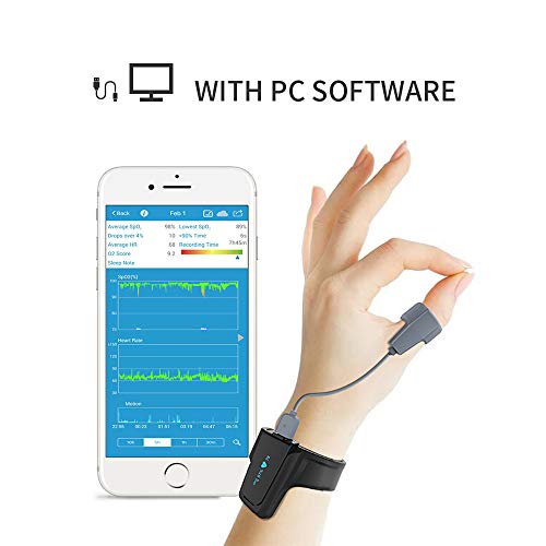 Monitor de Sono Viaton com Alarma Vibratória e Informe de PC para Ronscoes e Apneia do Sono ViATOM - Oxímetros de pulso - alarma vibratória, informação de pc, roncos, apneia