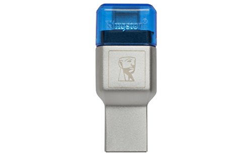 Leitor de Cartões Kingston Technology MobileLite Duo 3C USB 3.0 (3.1 Gen 1) Type-A/Type-C Azul, Prateado Kingston - Leitores de cartão de memória - 256 GB, usb 3.0, microsd, 10 Mbit/s