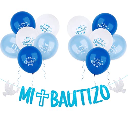 Conjunto de Decoração para Batismo 13 Peças BETESSIN - Kits de festa - 13 peças, bandeira, balões decorados, durável