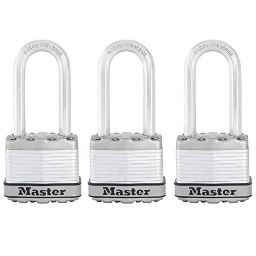 Cadeado de Segurança MASTER LOCK 3 peças Master Lock - Fechaduras e chaves - aço laminado, carburo de boro, octogonal, rodamentos duplos