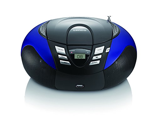 Lenco SCD-37 Rádio Cd Azul Mp3 Usb Bluetooth Lenco - Reprodutores de áudio e gravadores - rádio cd, mp3, usb, bluetooth, sintonizador fm