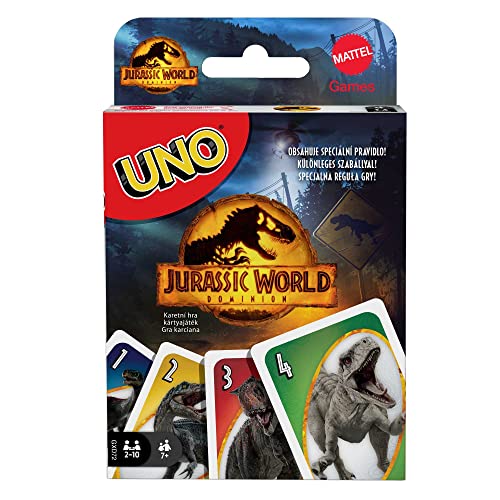 Jogo de cartas MATTEL Uno Jurassic World 3 Mattel - Jogos de cartas - jogo de cartas, mattel, uno, jurassic world