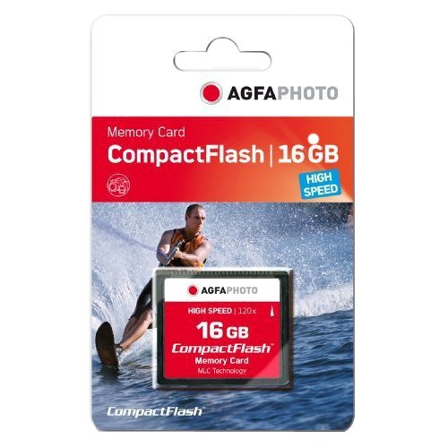 Cartão de memória AGFA PHOTO HIGH SPEED MLC 120X 16GB AgfaPhoto - Dispositivos de armazenamento - 16 gb, CompactFlash, 20 MB/s, preto