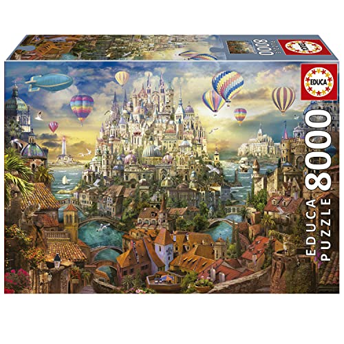 Puzzle EDUCA City of Dreams (Idade Mínima: 12 Anos - 8000 Peças) Educa Borrás - Quebra-cabeças - puzzle, educa, city of dreams, 8000 peças, cartão, rompecabezas