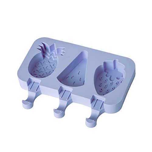 Forma para Sorvete Silicone FISURA Frutas Fisura - Formas de cozinha - silicone, 3 formas, tampa, pincel