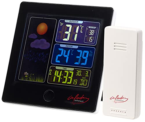 Infactory 1000-0018 estação meteorológica Preto Infactory - Áudio - sensor externo, cr2032, 1,5v, 0,03 ma
