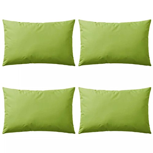 Conjunto de 4 Almofadas VIDA XL para Exterior (60 x 40 cm) - Verde Maca vidaXL - Almofadas - almofadas, exterior, verde maca, 60x40cm