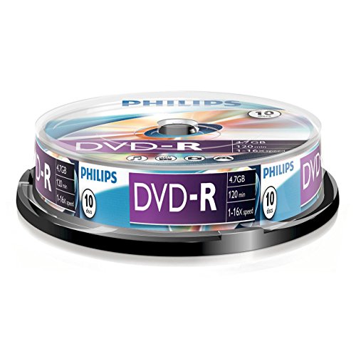 Philips Magneticos DM4S6B10F DVD±R 4.7GB 16x Sp Philips - Mídias vazias - DVD-R, 4.7GB, 16x, magnéticos