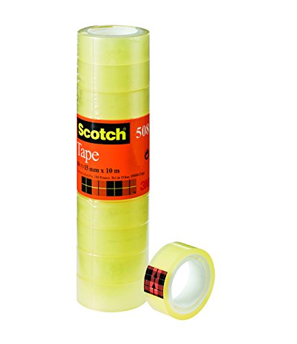 Fita Adesiva SCOTCH® Invisible Clear (Transparente) Scotch - Fitas adesivas de escritório - transparente, durável, resistente à água, fácil remoção