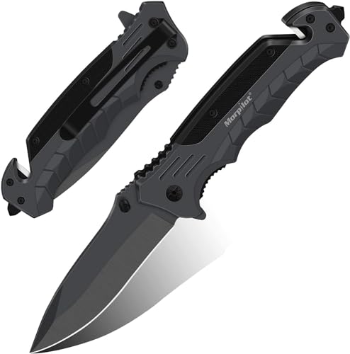 Morpilot 10 cm Folding Knife with Leather Strap morpilot - Cortadores - 10 cm, leather strap, folding, durable