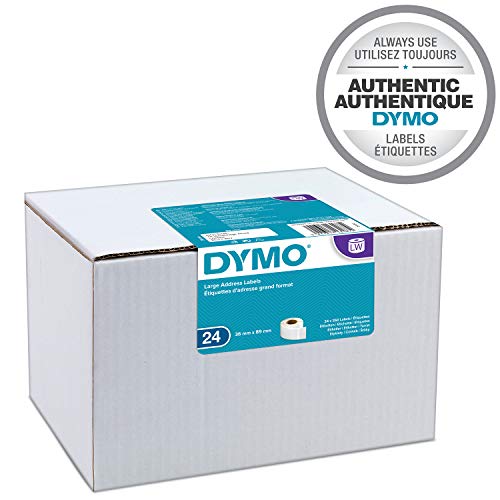 Etiqueta para impressão DYMO 1868773 Branco DYMO - Etiquetas de endereço - branco, papel, 89x36mm, 6240 peças
