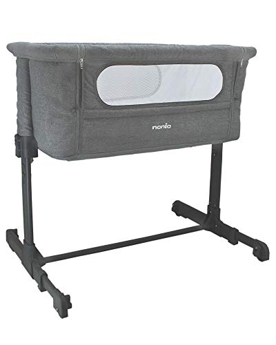 Berço de Viagem NAINA 4Cm Dodi Cinza (60 x 120 x 30 cm) nania - Móveis para bebês e crianças pequenas - berço, viagem, naina, dodi, cinza, 60x120x30 cm, ajustável, posições altura, anti-refluxo, pernas retrátil, 10 kg