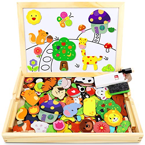 Puzzle JOJOIN 110 Peças Madeira Animais no Bosque Masool - Jogos - 110 peças, madeira, animais, bosque