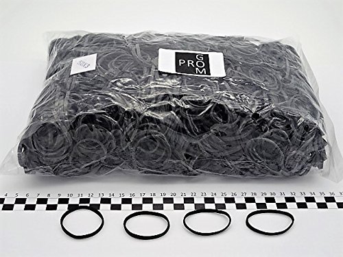 Goma Elástica PROGOM 50 Unidades (Preto - 32 mm x 3 mm) LC NEGOCE - Elásticos - alta qualidade, 32 mm x 3 mm, 1860 elásticos/kg
