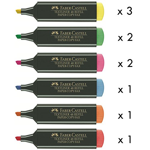 Marcador Fluorescente Faber-Castell 48 (Multicor) Sizzler - Marcadores e marcadores de texto - fluorescente, multicor, pontas finas, pontas grossas