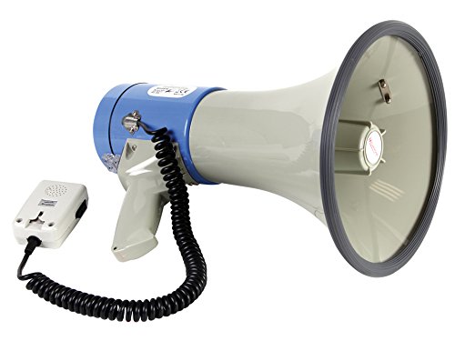 Megafone VELLEMAN MP25SFM (25 W - Até 10 h) Velleman - Megafones - megafone, velleman mp25sfm, 25W, até 10h, sereia, fala, distância máxima, alcance
