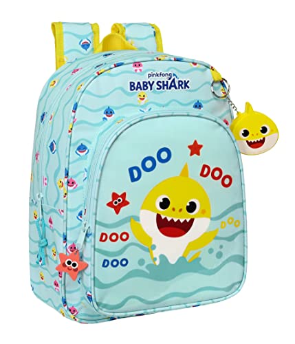 Mochila Infantil SAFTA Baby Shark Beach Day (Azul - Poliéster) safta - Bolsas - mochila, infantil, baby shark, beach day, azul, poliéster