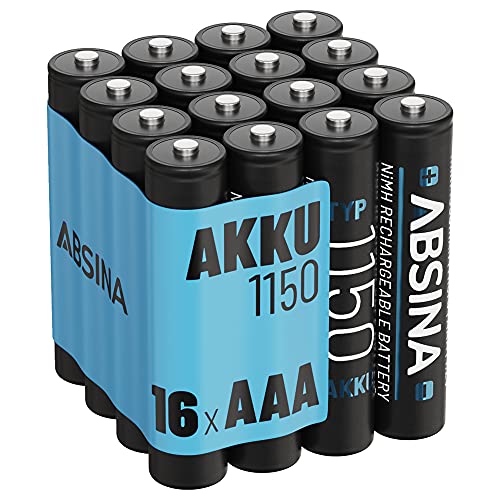 Pilha Recarregável ABSINA AAA (1,2 V - 1050 mAh) ABSINA - Baterias de uso geral - 12 v, 1050 mAh, AAA, não ajustável