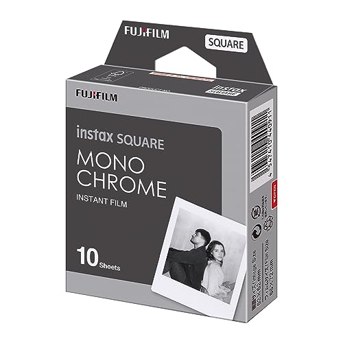 Carga de Fotografia FUJIFILM Instax Square Monocromo Fujifilm - Filme de câmera - 62x62mm, 10 unidades, preto e branco