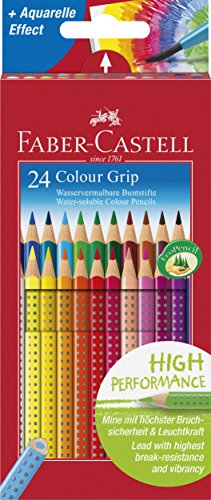 Lápis Triangulares FABER CASTELL 112424 (Multicor) Faber-Castell - Lápis - multicor, triangular, lavável, águaquarela